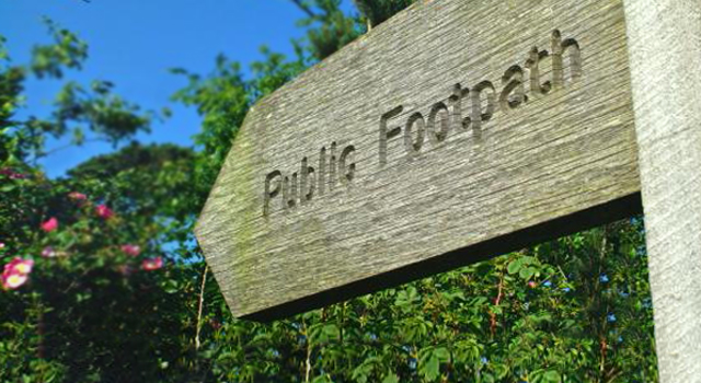 Footpath sign